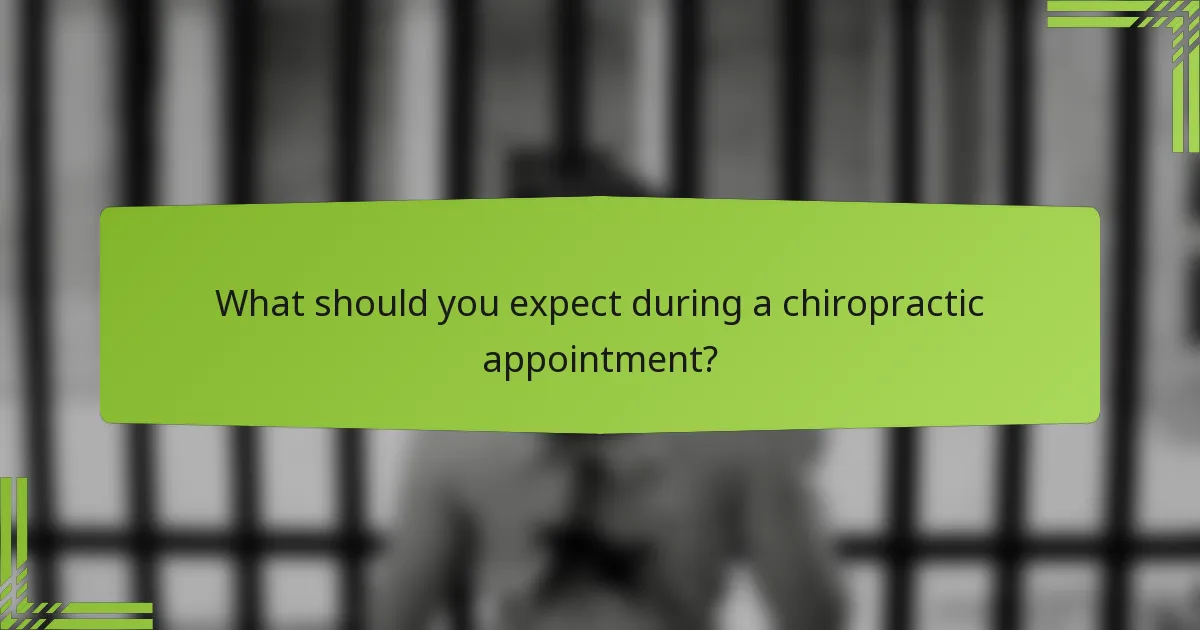 What should you expect during a chiropractic appointment?