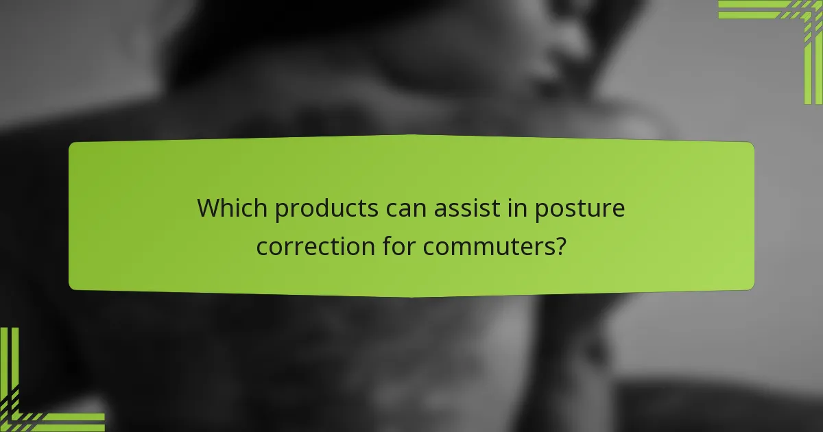 Which products can assist in posture correction for commuters?